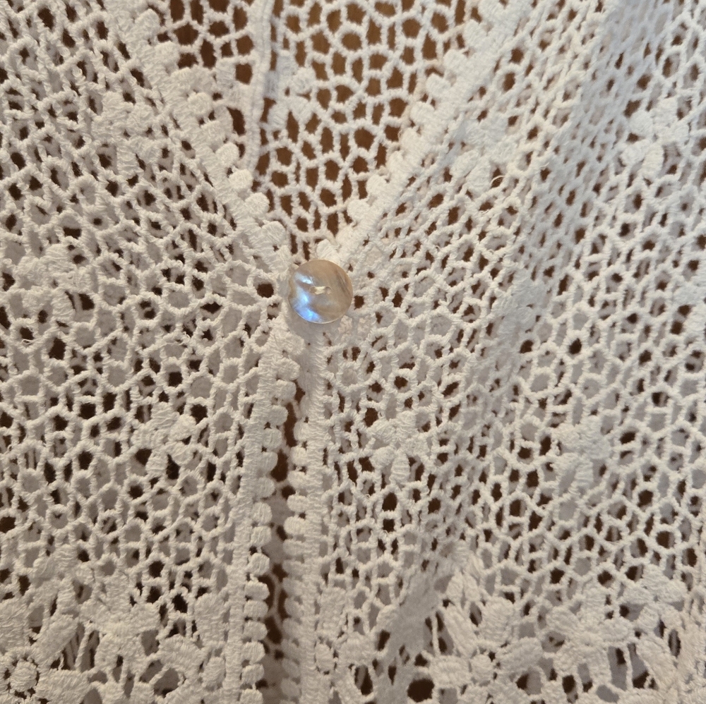 Rabbit Rabbit Rabbit White Crochet Cardigan - Picture 2 of 3